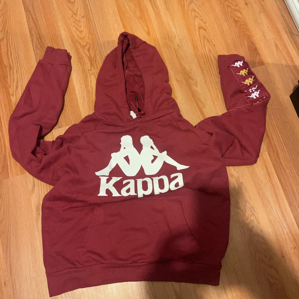 Red Pullover Kappa Hoodie Size S